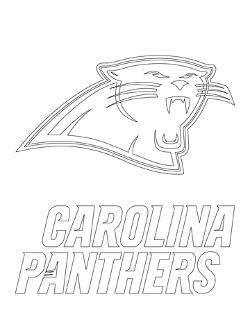 Carolina Panthers Logo  Coloring Page